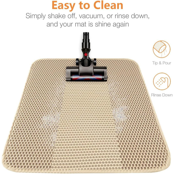 Килимок для котячого туалету Ycozy Katzenklo Matte 76x61 см, Oxford-тканина, водовідштовхувальний, контролює розсипання наповнювача