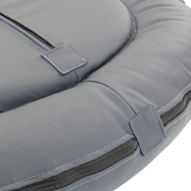 Wallace & Jones Преміум лежанка для собак Болтон, 63x50 см, штучна шкіра, для маленьких собак, темний сірий колір