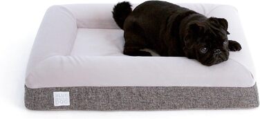 Ортопедичне ліжко для собак з memory foam, водонепроникним підкладкою, знімним чохлом на YKK-блискавках, розмір M (94 x 76 x 15 см)