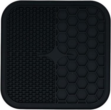 Нічна килимок для собак Duo Eckmatte 30x30 см - Сірий. Безпечний, миючий, з силікону. Запобігає ковтання їжі.