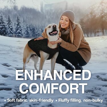 Теплий зимовий одяг для собак VIVAGLORY Softjoy: куртка з бавовни, захист живота, регульована, розмір M, хакі (1 шт.)