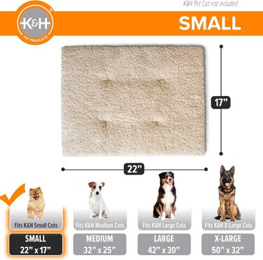 Підстилка для собачого ліжка K&H Pet Products, розмір S, 55.9 x 56 x 43 x 5 см, перероблювана коробка