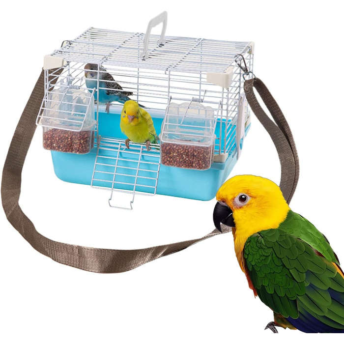 Переносний транспортний клітка для птахів Vogelkäfig - блакитний