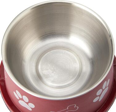 Тарілка для тварин Trixie з нержавіючої сталі з пластиковим покриттям, 15 см, 0.9 л, кольорова (1 шт.)