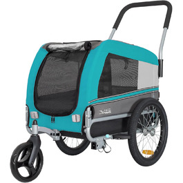 Універсальний візок-перевозник для собак Tiggo VS Pets Medium, 2в1: візок та велосипедний причіп, блакитний