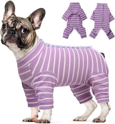 Піжама для собак після операції Kuoser, одяг для собак після кастрації, комбінезон для собак після операції, одяг для собак після операції, піжама для собак, котів, маленьких та середніх собак, фіолетовий, XS