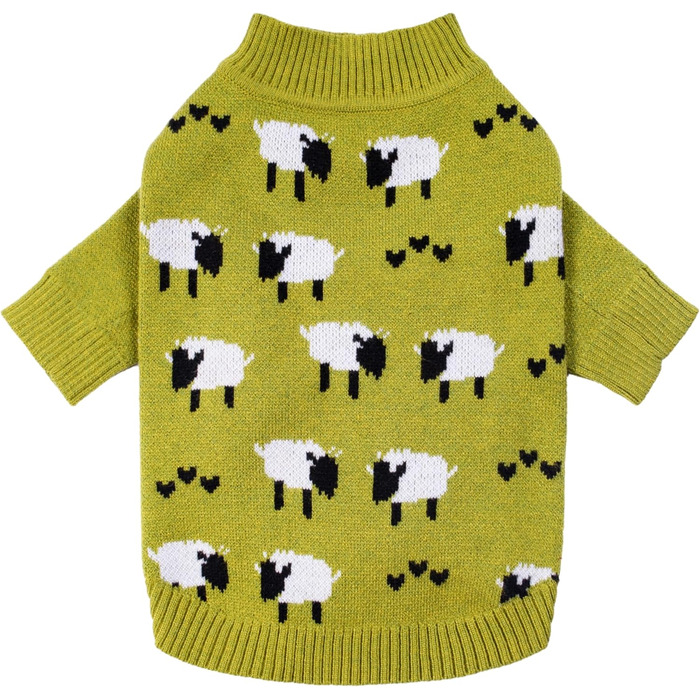 Теплий зимовий пуловер для собак Fitwarm, чорний, червоний, зелений, XX-Large (вовна)