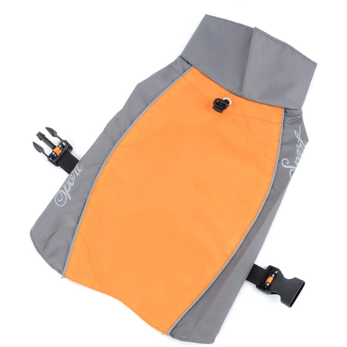 Водонепроникний дощовик для собак Ranphy середніх та великих порід, з захистом живота, світловідбиваючий, дихаючий, ультралегкий, для джек-расселів, лабрадорів, 6XL, зелений та чорний (4XL(Обхват грудей:70см), помаранчевий та сірий)