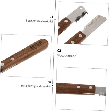 Гребінець для грумінгу собак Happyyami 2St, видалення підшерстка, нержавіюча сталь