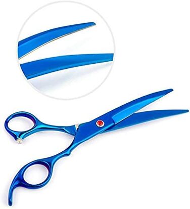 Професійні ножиці для собак 7 дюймів, набір 4 шт. (прямі, вигнуті, розріджувачі)