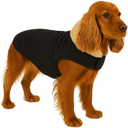 Теплий зимовий одяг для собак Flamingo Bonnie – чорний, розмір 45 см – преміум якість, водонепроникний, з плюшем, на липучці