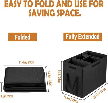 Розширювач для автокрісла для собак, органайзер для авто з місцем для зберігання, чорний, L, 51 x 29 x 36 см
