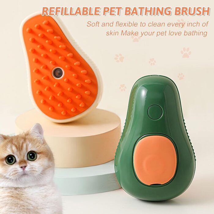 Щітка для котів і собак з водою, для короткої та довгої шерсті. Щітка для грумінгу, масажу та видалення шерсті (біла)