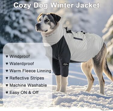 Водонепроникний та вітронепроникний теплий зимовий одяг для собак середніх та великих порід. Куртка для собак, спортивна жилетка для собак, теплий костюм для собак з кріпленням для шлейки та кишенею. Підходить для прогулянок, походів та подорожей. Сірий к