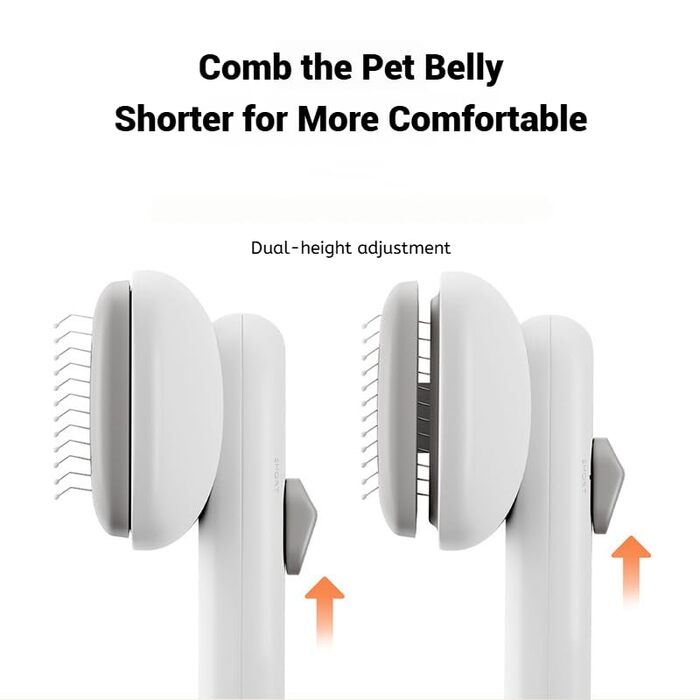 Самоочисна щітка для котів та собак Преміум-якість, для видалення відмерлої шерсті, м'який кардкомб для собак та котів з довгою та короткою шерстю, ергономічна ручка, легка у використанні