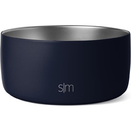 Набір мисок для собак та котів Simple Modern Bentley Collection з нержавіючої сталі, ізольовані, не ковзають, BPA-free, розмір L (1.8 л), колір 'Глибокий Океан'