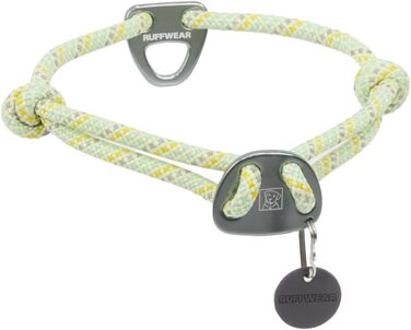 RUFFWEAR Knot-a-Collar – великий нашийник для собак з альпіністського шнура, регульований, міцний, для прогулянок, розмір L (51–66 см), моховий зелений