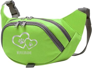 Персоналізована сумка для ласощів для собак з іменами та декором | Сумка для тренувань собак (Зелений/Блакитний)