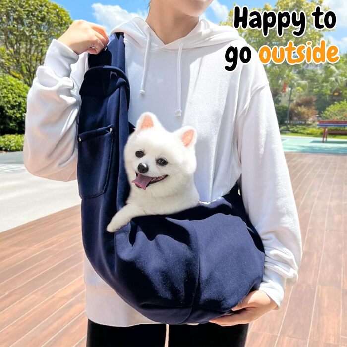 Сумка-переноска для собак Lyneun 6 кг, дихаюча, регульована, для прогулянок та подорожей (Морська блакить)