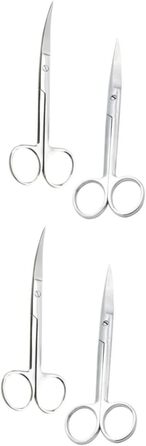 Професійні ножиці для грумінгу тварин VICASKY (2 шт.) з нержавіючої сталі, прямі та вигнуті кінчики, для салонів та дому