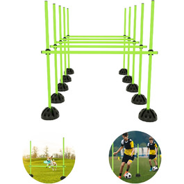 Набір стрибкових стіжок LZQ для розвитку спритності та координації. Ідеально для спортивних клубів та шкіл. Зелений колір