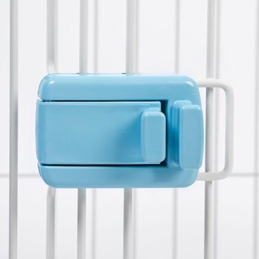 Забіг для цуценят Iris Ohyama з замкненою дверцятами, H60 см, блакитний, для собак та котів, для використання в приміщенні та на вулиці, середній, з відкритим верхом