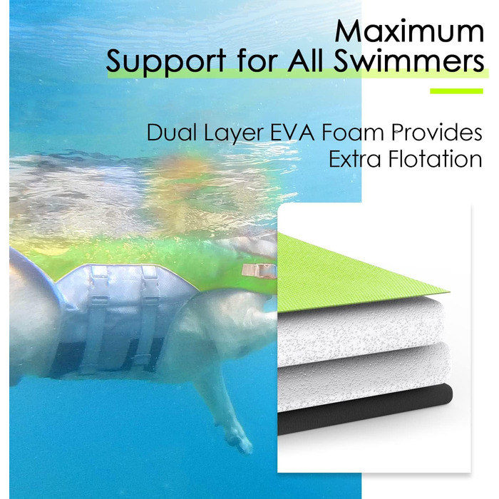 Спасальний жилет для собак ThinkPet, зелений, розмір M, регульований, з відбиваючими елементами