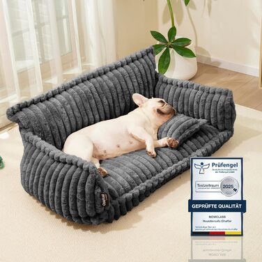Софа для собак Chaffar | Ортопедичний лежак для собак | Сучасний стиль | Кольорова гама: вугільний | Розмір L (100 см)