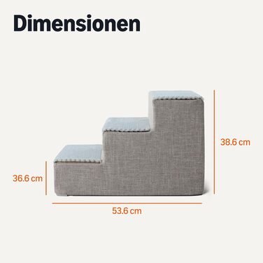 Сходинки для собак Amazon Basics: сірі, 3 сходинки, для диванів та ліжок