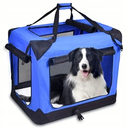 Переноска для собак LEOPET, чорна, XL (58,4 см x 81,3 см x 58,4 см)