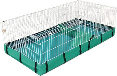 Клітка для морських свинок MidWest 171GHP, 119x61x36 см, з кришкою та перегородкою, біло-зелена