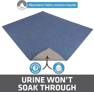 Drymate Оригінальний килимок для котячого туалету, поглинає бруд, захищає підлогу, стійкий до сечі, можна прати в машині, м'який для подушечок лап котів, поглинаючий, водонепроникний (виготовлено в США, з перероблених матеріалів), 1 шт.