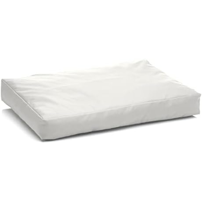 Ліжко для собак Juelle з екошкіри, м'який килимок, ліжко-печеринка для великих собак, біле, 120x90 см