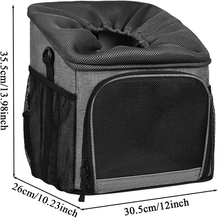 Фahrradkorb für Hunde: Дитячий велосипедний кошик для собак, дихаючий, знімний, для подорожей та кемпінгу