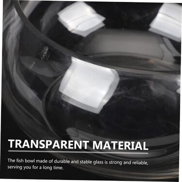YARNOW Акваріум зі скла з LED підсвіткою, декоративна ваза для риб, цукерок і рослин, настільна декорація для офісу та дому