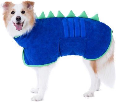 Рушник для собак з мікрофібри, швидковисихаючий, регульований, надпоглинутий, для середніх та великих собак, легко одягається (Сіро-зелений, XXL)