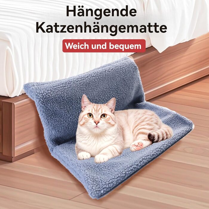 Кішка ліжко, гамак для котів на вікно, гамак для котів без мотузки, складане ліжко для котів на вікно, ліжко для котів на вікно з присосками, стійкий гамак для котів, вантажопідйомність 15 кг, сірий колір (ліжко для котів біля батареї, сірий колір)