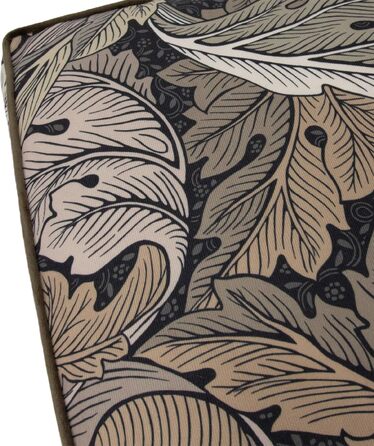 Матрац для собак Rosewood x Morris & Co. великого розміру, бордовий колір, товсто стертий, з неслизьким дном, пральний, з принтом William Morris (Acanthus, L)