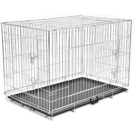 Складаний металевий вольєр для собак vidaXL XXL, транспортна клітка 121x74x83 см