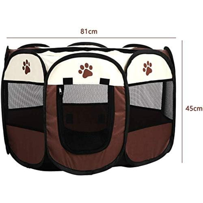 Вольєр для цуценят та тварин, розкладний вольєр для собак, кроликів, морських свинок, котів. Розмір 81 x 45 см