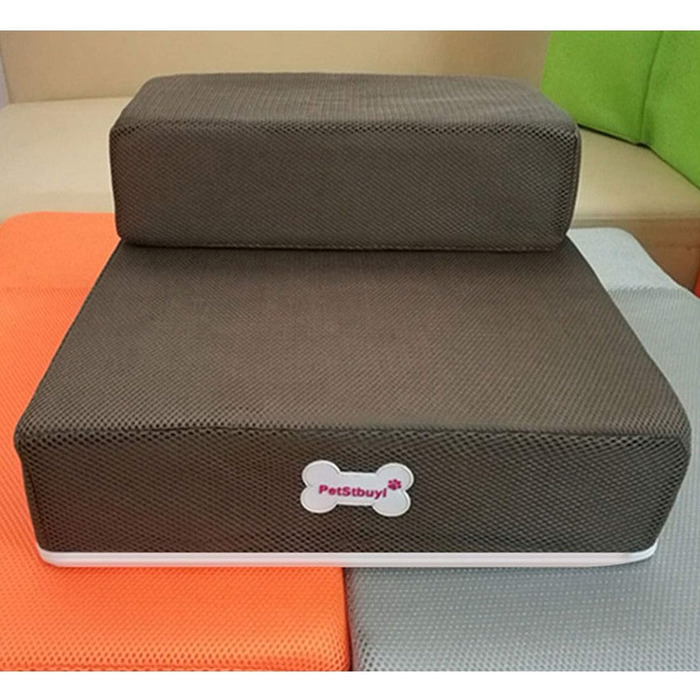 Сходинки для собак Левоберг: зручні сходи для маленьких собак та котів, підійдуть для ліжка (колір кавовий)