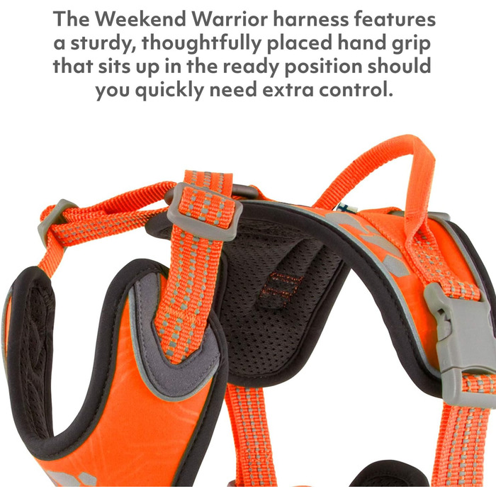 Шлея для собак Hurtta Weekend Warrior, неоново-помаранчева, 99-119,4 см