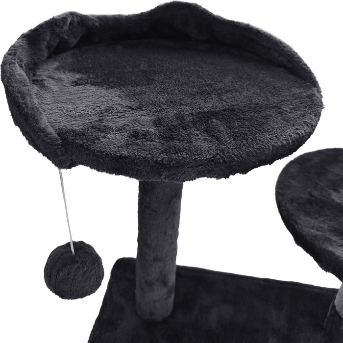 Високий кігтеточка для котів Mersjo, чорна, 138 см, сизаль