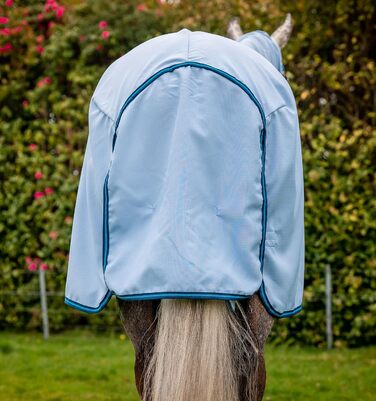 Протикомарна накидка для лошадей Horseware Amigo Ripstop Hoody, 155 см, Azure Blue/Navy & Electric Blue