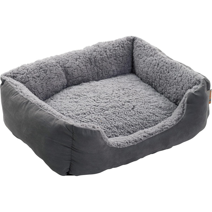 Крісло-ліжко для собак ESTEXO, м'яке, 75x60x19 см, темно-сірий/сірий