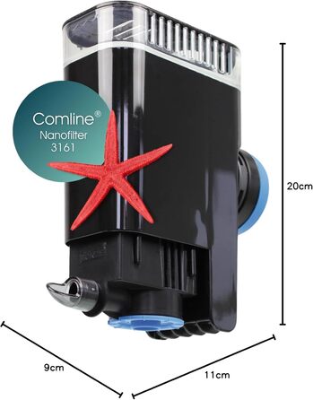 Акваріумний фільтр Tunze Comline Nanofilter 3161 для очищення поверхні та дна, для акваріумів 30-100 л, з магнітним кріпленням та гнучким фільтруючим елементом