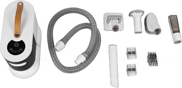 aqxreight Пылесос для шерсти собак 2L, набор для ухода за питомцем с машинкой для стрижки. Легко собирает шерсть. Тихий пылесос для стрижки густой шерсти.