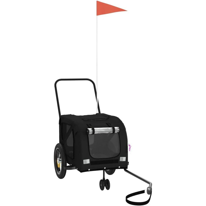 Причіп для тварин (122x52x53 см, Чорний) - Причіп для собак, котів та інших тварин