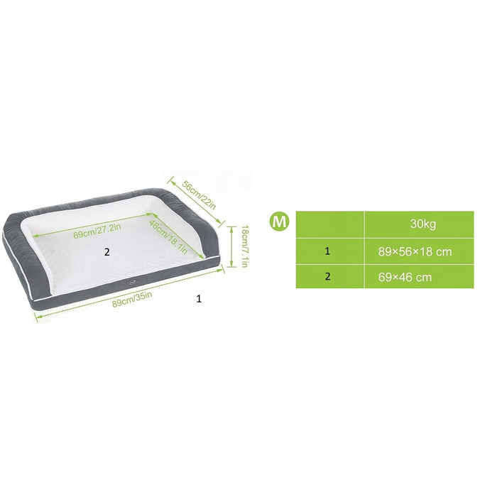 Ортопедичне ліжко для собак PECUTE LEGOWISKO, розмір M