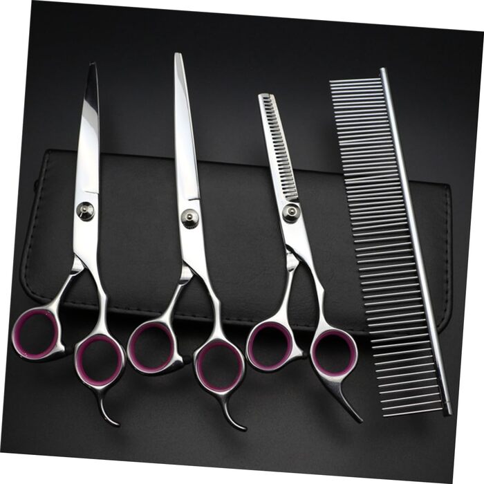 Набір для стрижки тварин BESPORTBLE: 4 предмети (ножиці, гребінець, тканина) для собак та котів